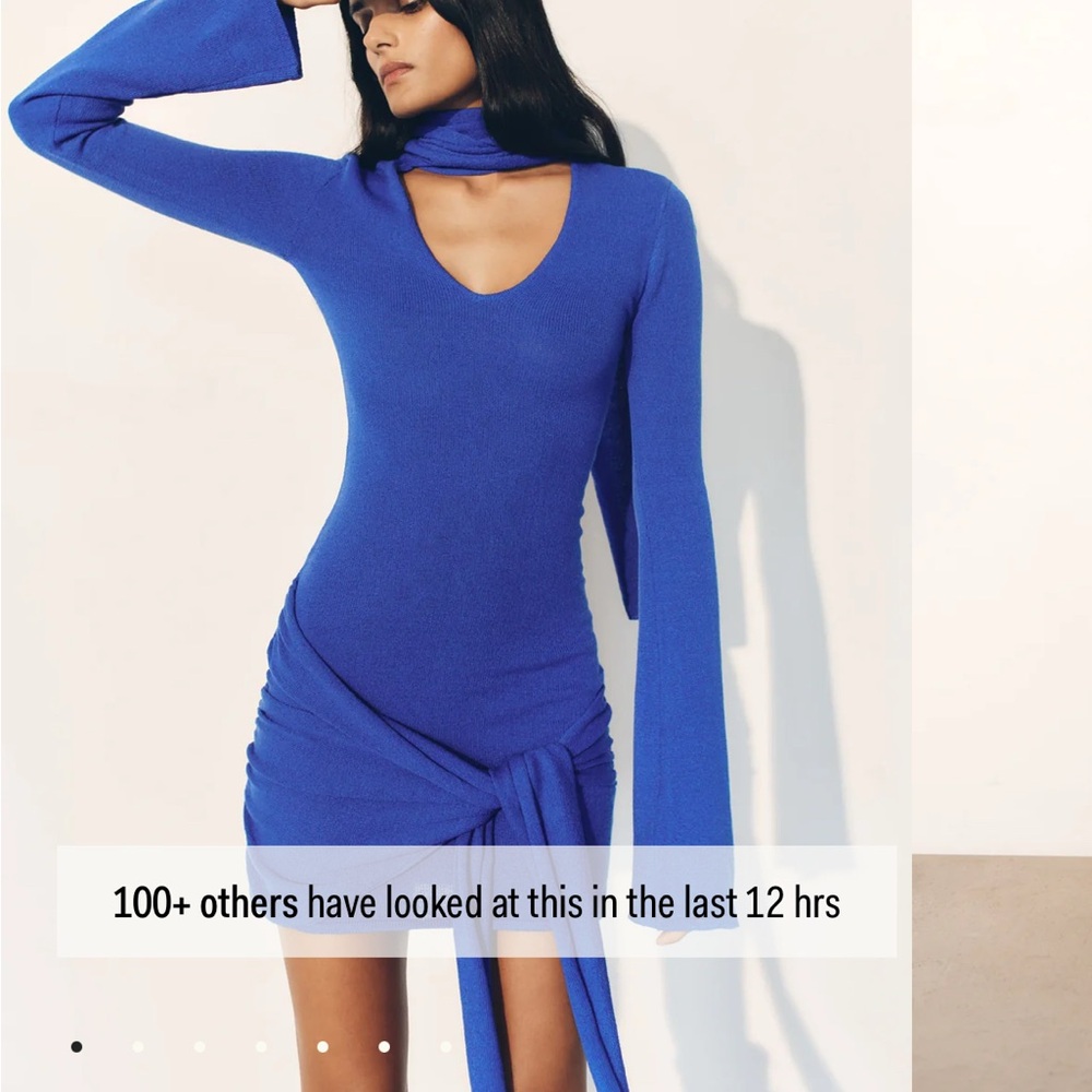 Meshki Taron Blue Knit Dress